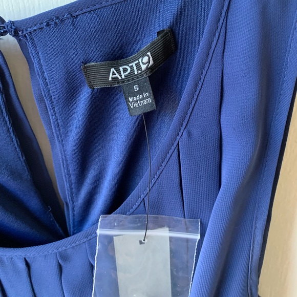 NWT Apt. 9 Kohl’s Blue Colorblock Fit and Flare A-line Tank Dress size Small S - Picture 3 of 5